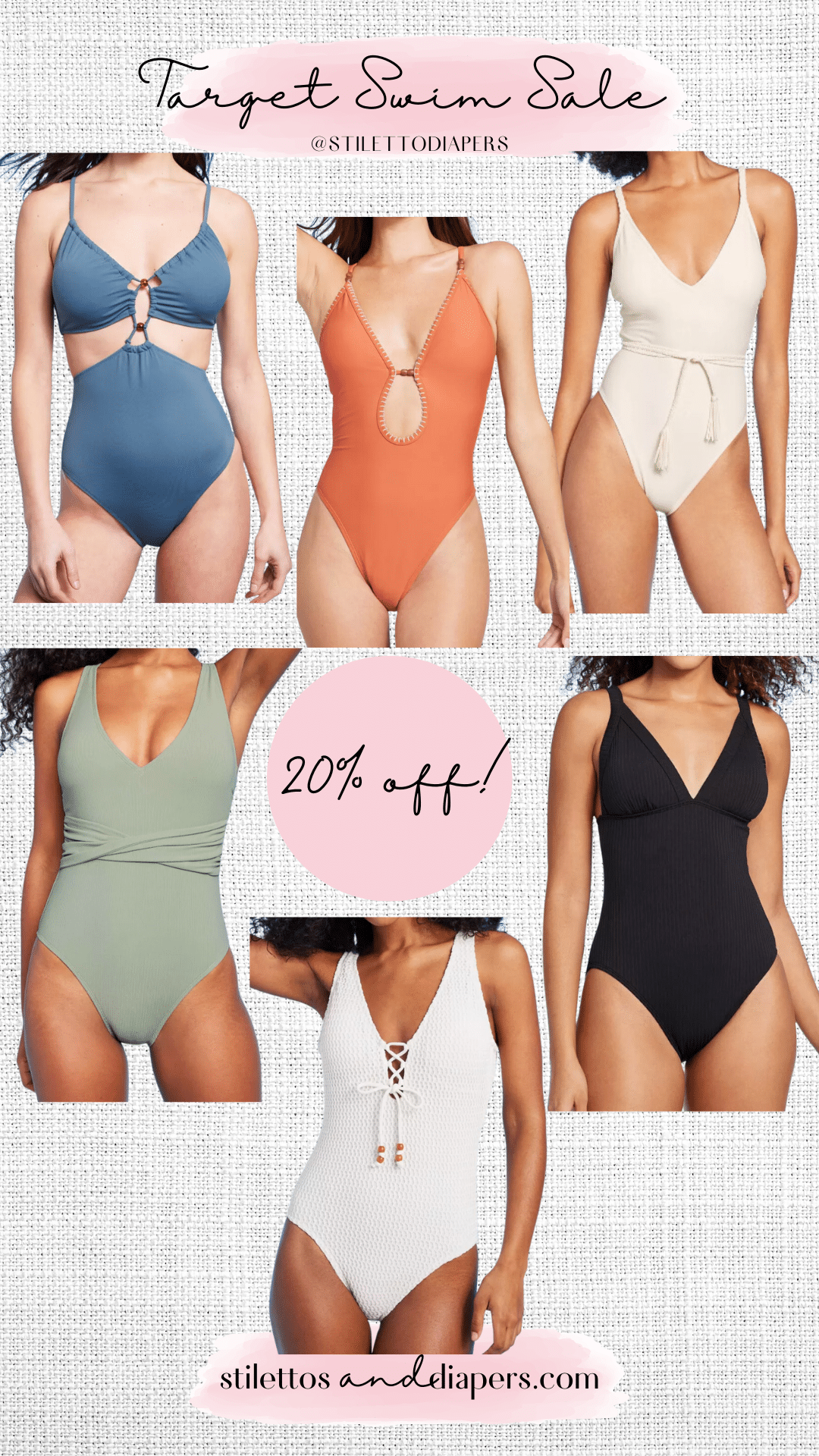 Target Swim Sale, best bathing suit deals, mom friendly bathing suits, stilettos and diapers
